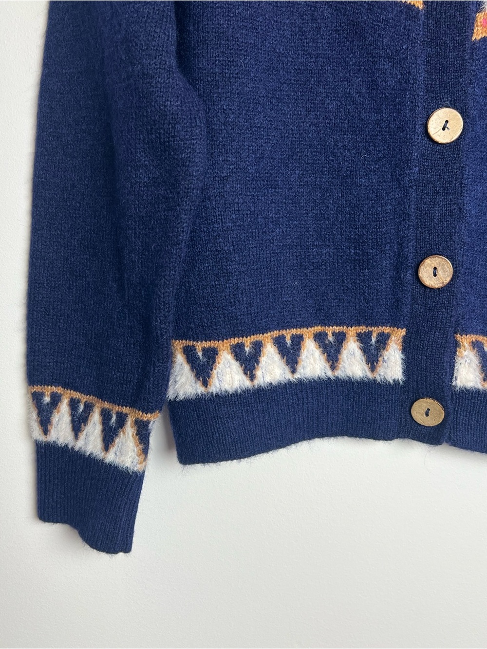 NWT Pilcro Crew-Neck Cozy Fairisle Cardigan Sweater from Anthropologie - Picture 7 of 12